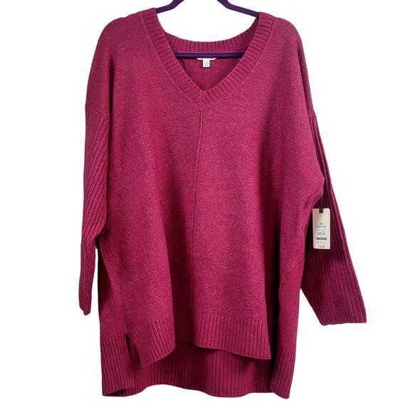 Terra & Sky Women’s Plus Size V-Neck Tunic Sweater 20W-22W NWT - Picture 1 of 9